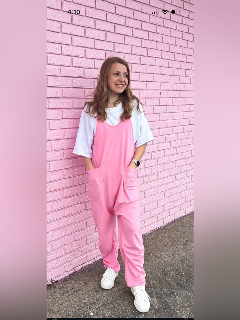 Pink Lily Bubblegum Pink Jumpsuit